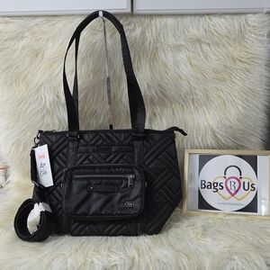 LUG HALLOWEEN BOX CATAMARAN TOTE WITH REMOVABLE POUCH BLACK NWTS FAST SHIP